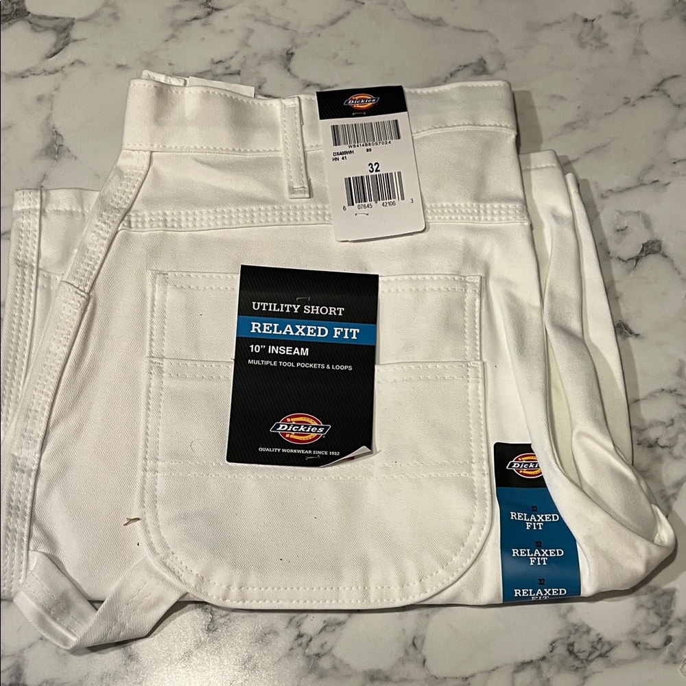 Dickies Classic White Utility Shorts